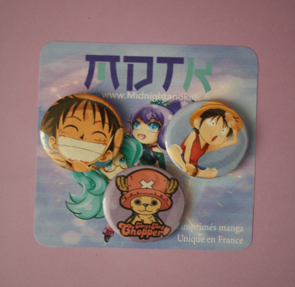 Lot de 3 badge ONE PIECE