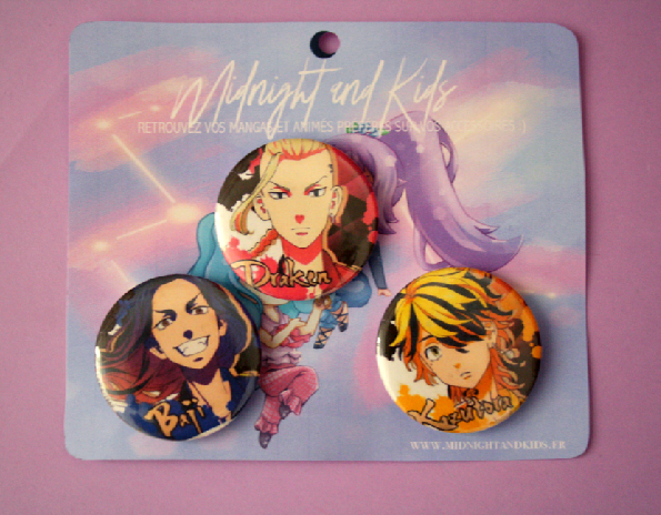 Lot de 3 badge TOKYO REVENGERS