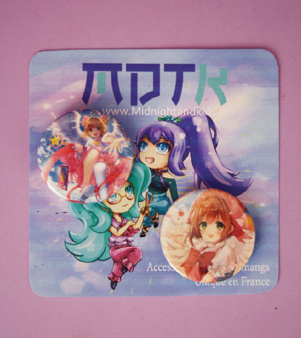 Lot de 2 badge SAKURA
